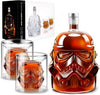 Whiskey Decanter Set Transparent Creative with 2 150Ml Glasses, Whiskey Carafe for Brandy,Scotch,Vodka,Gifts for Dad,Husband,Boyfriend